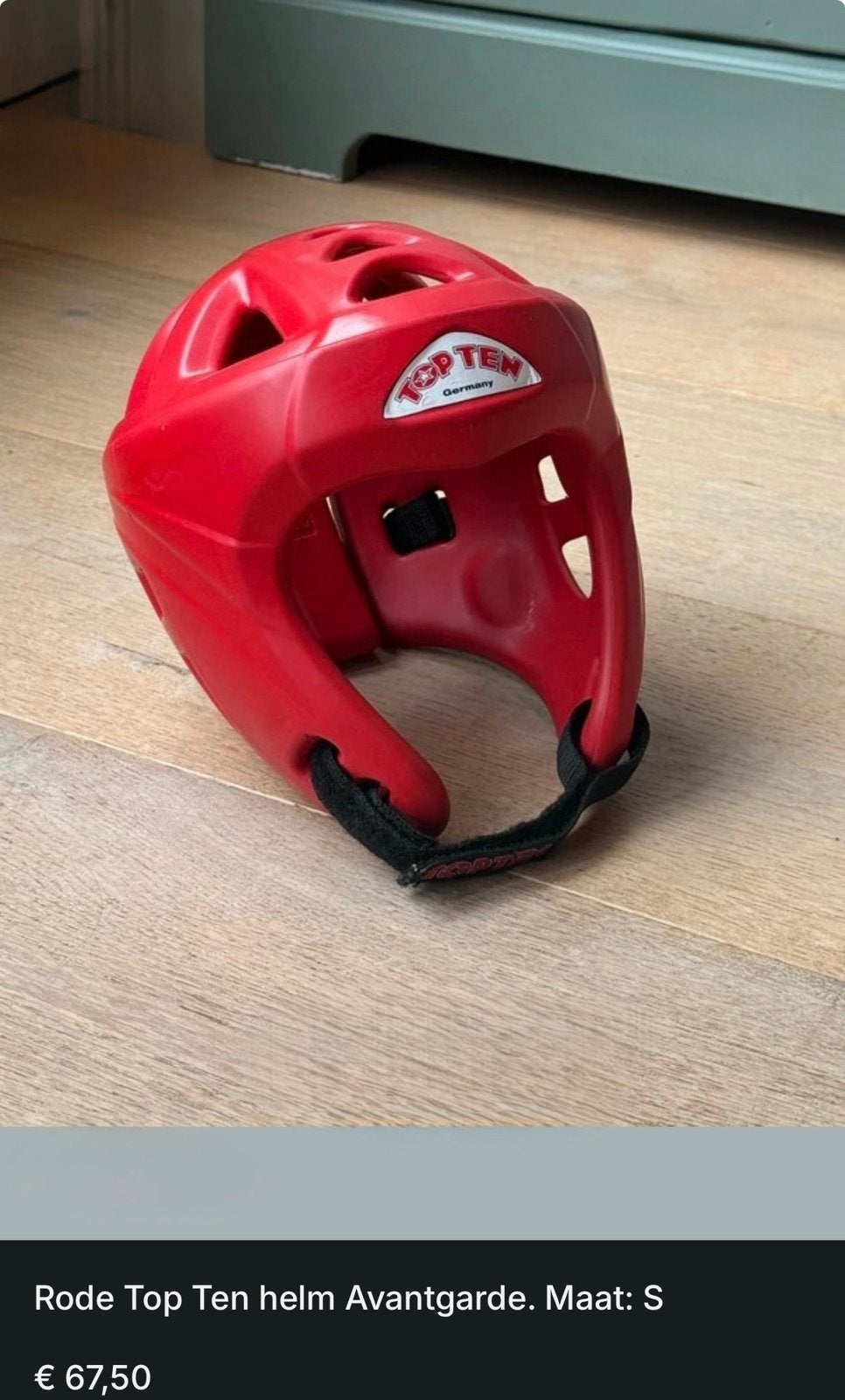 Rode Top Ten Helm maat: S, Ophalen, Taekwondo, Vechtsportbescherming, Zo goed als nieuw