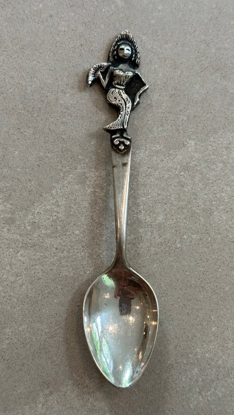 Theelepel uit Bali - Indonesisch zilver, Antiek en Kunst, Ophalen of Verzenden, Zilver