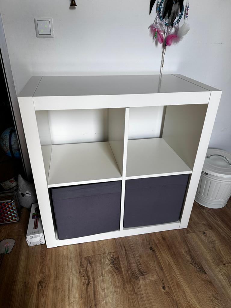 Ikea Expedit/Kallax kast met 4 vakken, Ophalen, Gebruikt, Minder dan 150 cm, Minder dan 100 cm