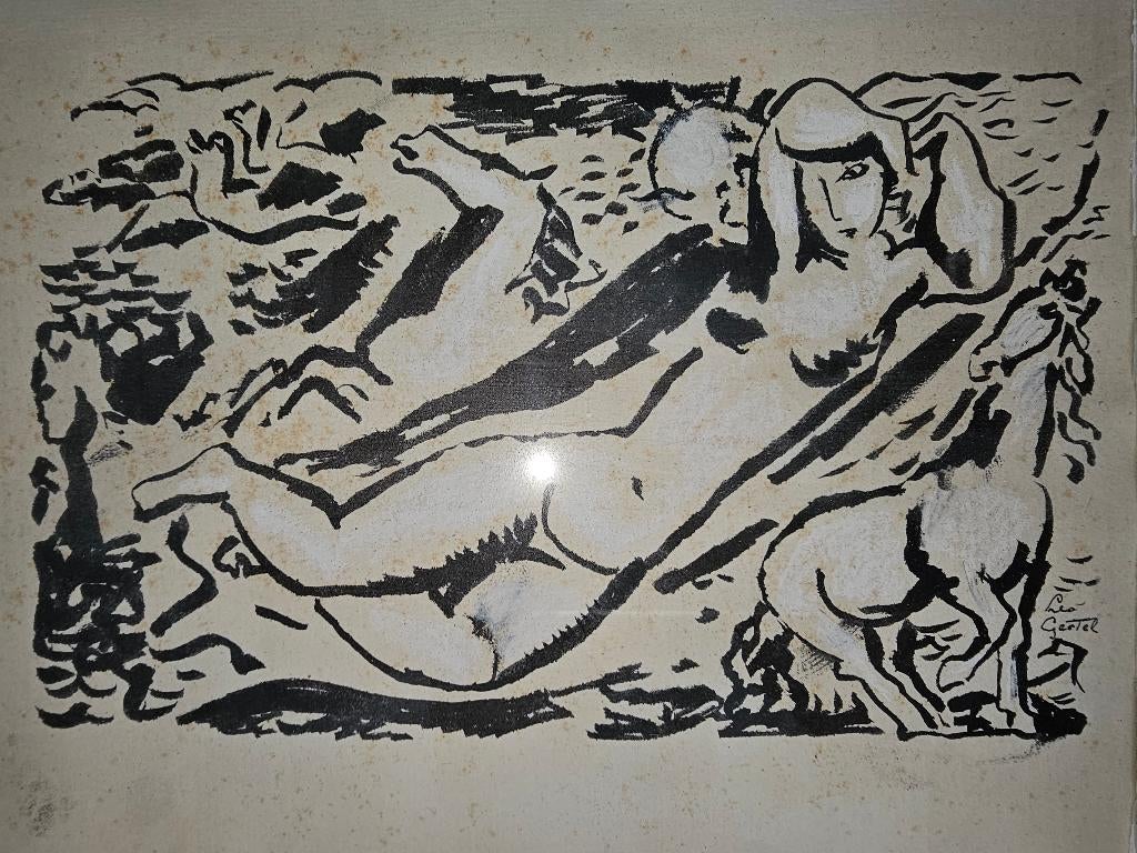 Leo Gestel  Uniek werk  Oost Indische inkt, Antiek en Kunst, Kunst | Schilderijen | Klassiek, Ophalen