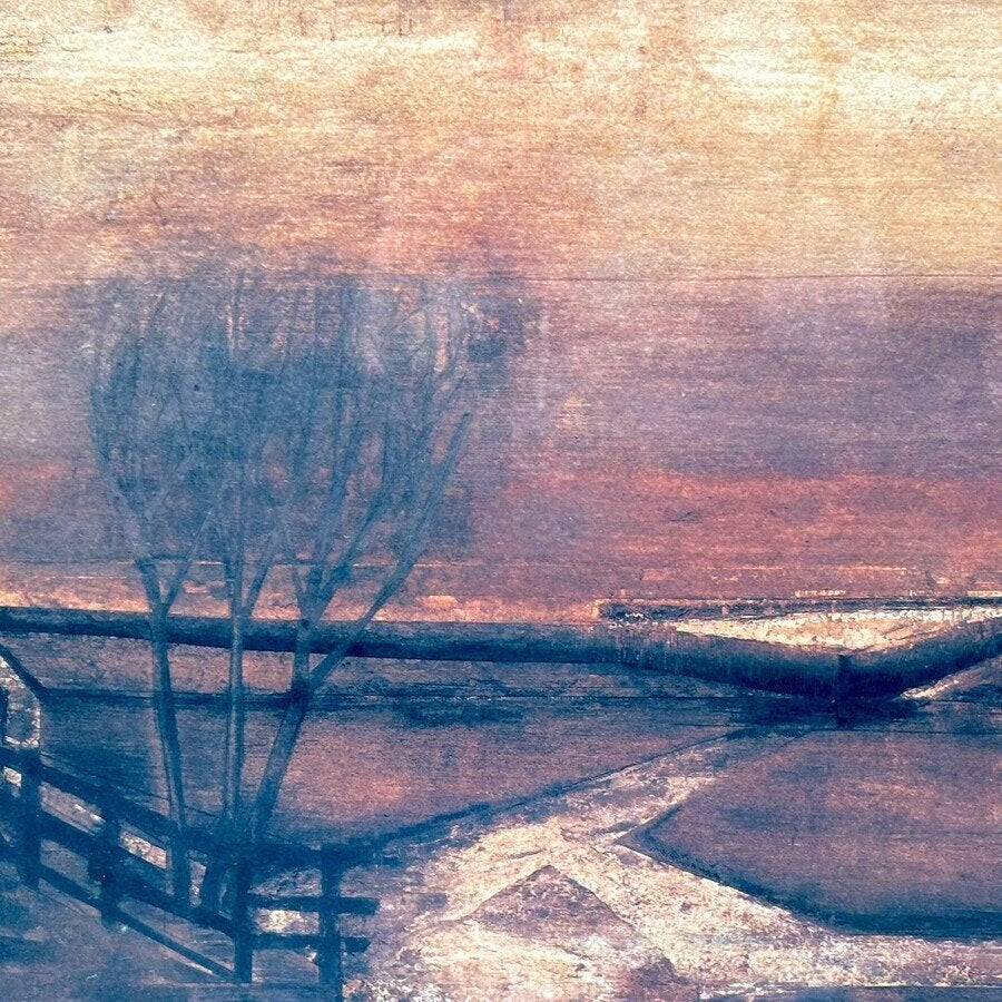 Sjoerd de Vries (1941-2020) - Fries landschap, Ophalen of Verzenden