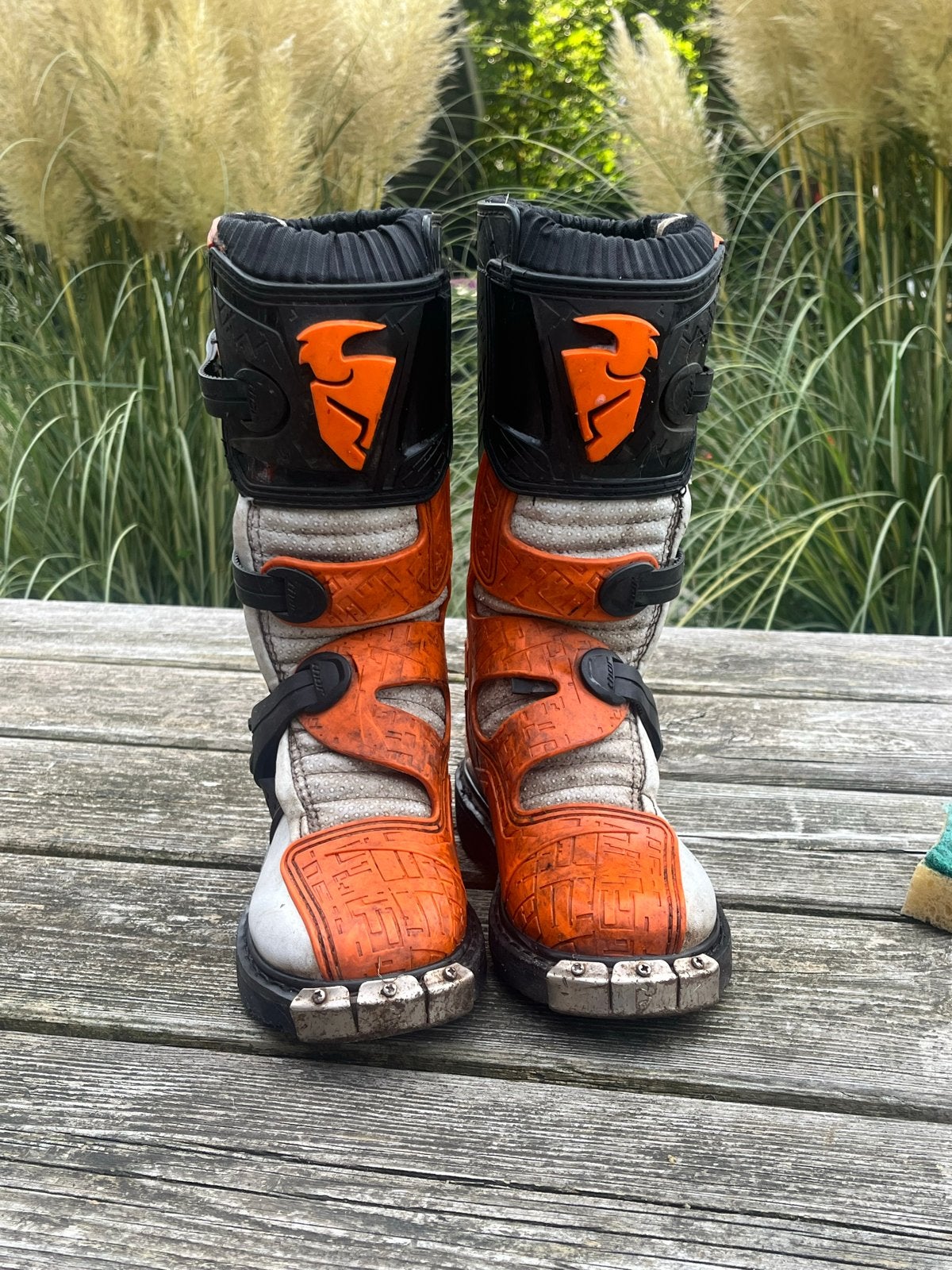Thor Blitz crosslaarzen - Oranje/Zwart - Maat 33, Overige kleuren, Boots, Ophalen of Verzenden, Gedragen