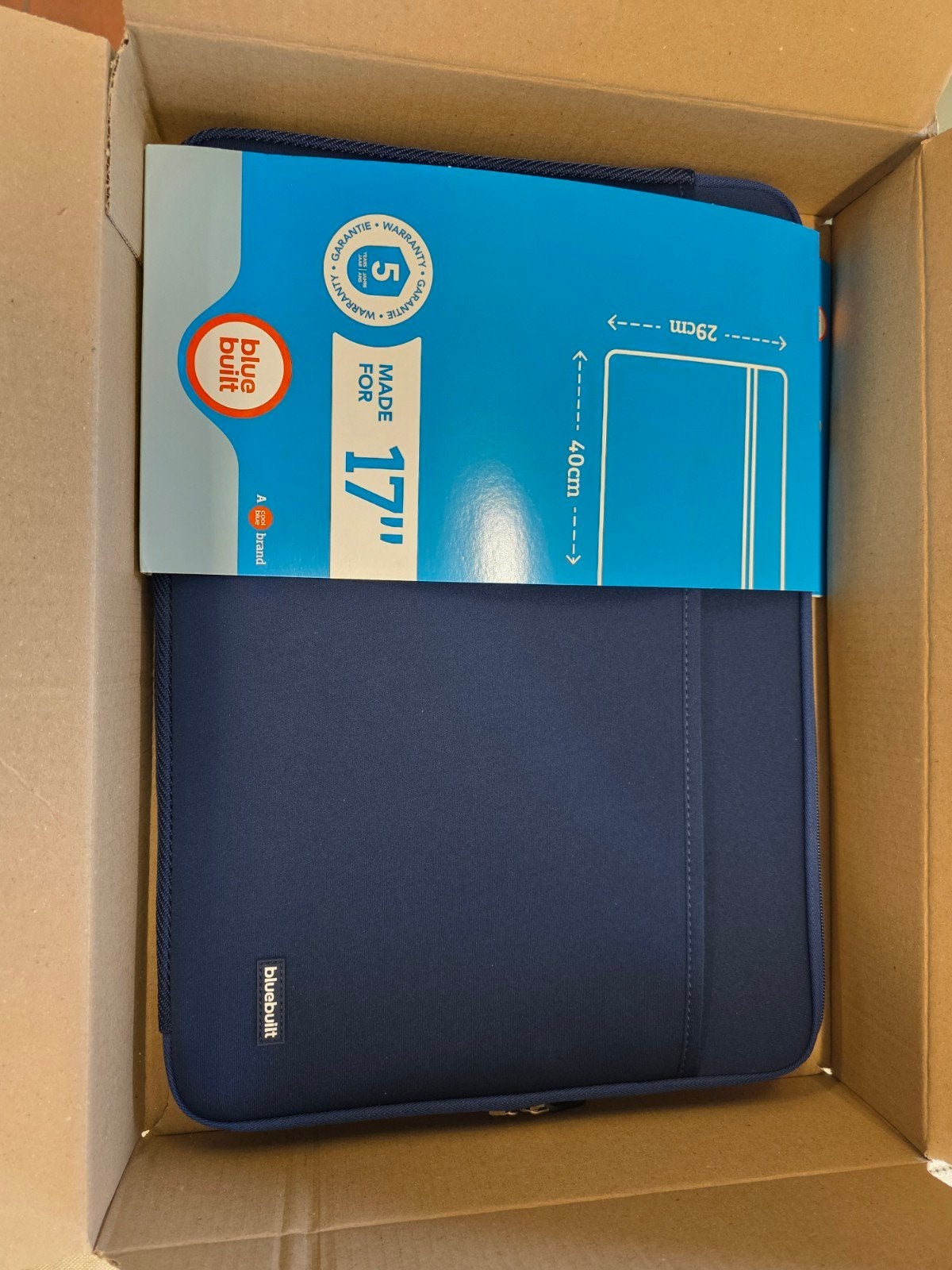 BlueBuilt Laptophoes 17 inch - Nieuwstaat, Computers en Software, Laptoptassen, Ophalen of Verzenden
