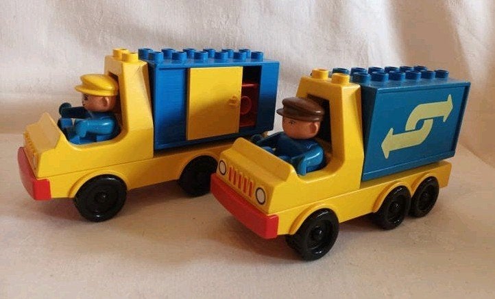 Vintage Duplo Delivery Truck set 2632 Container Transport, Gebruikt, Ophalen of Verzenden, Duplo, Complete set