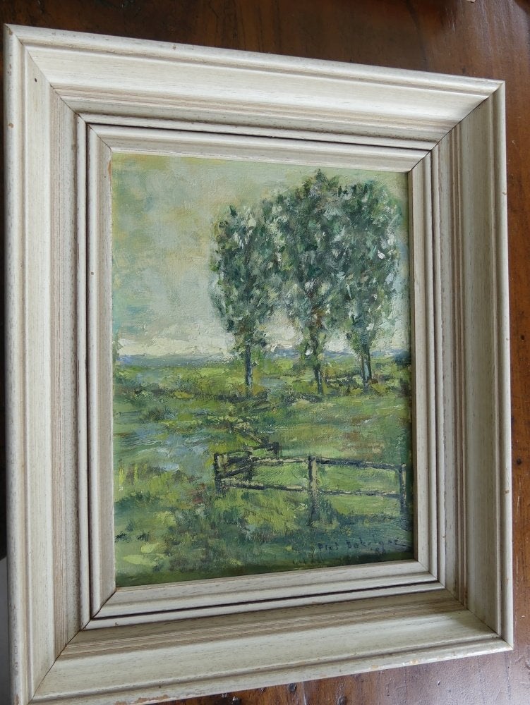 Schilderijtje, Antiek en Kunst, Kunst | Schilderijen | Klassiek, Ophalen of Verzenden, Gesigneerd, Olieverf