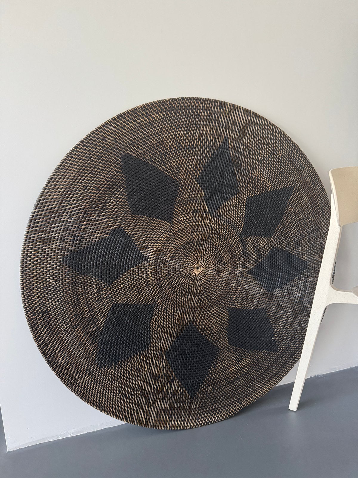 Wand decoratie | wandbord | XXL | rotan riet zeegras, Ophalen, Gebruikt