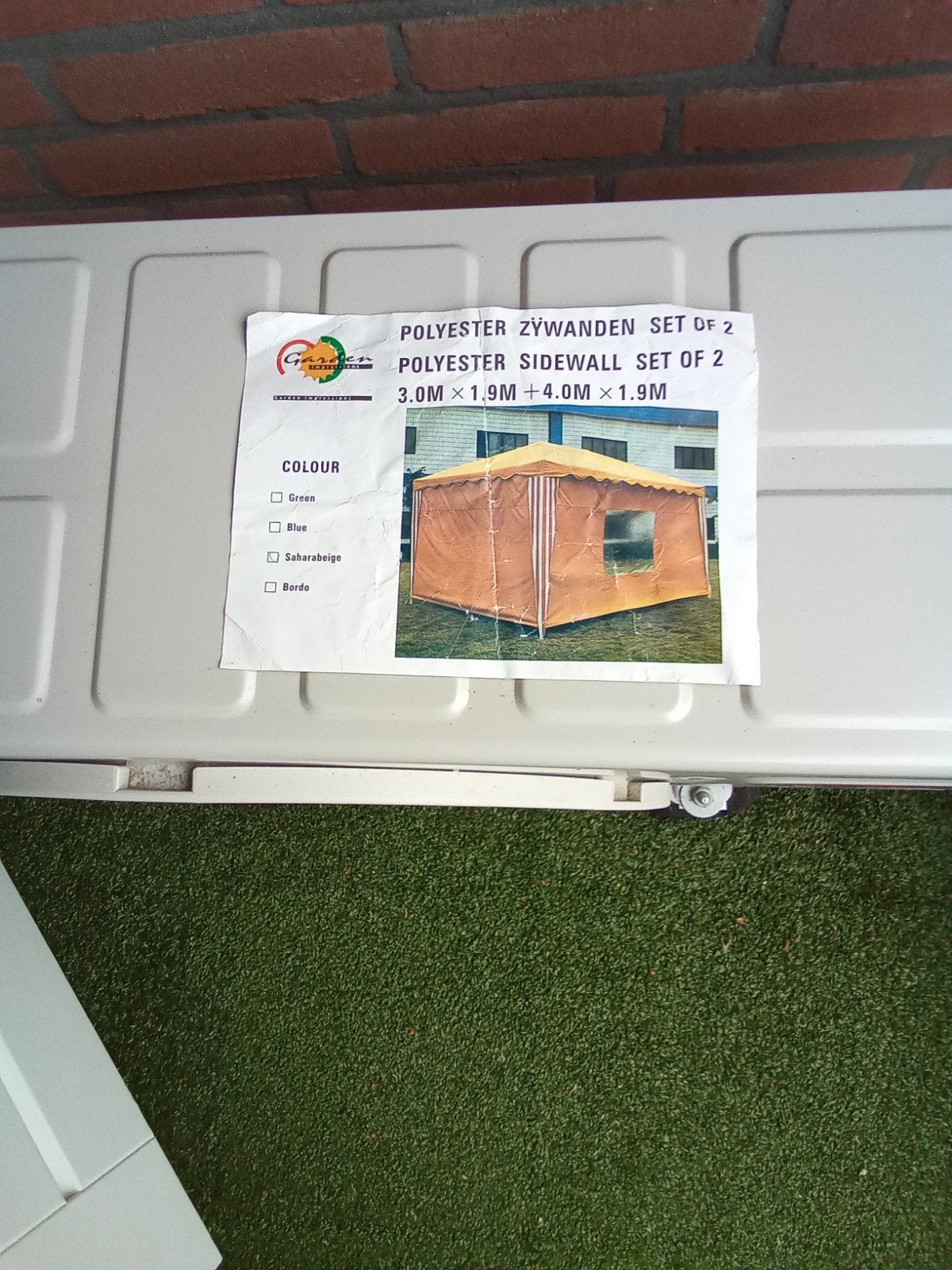 Partytent/paviljoen 3x3m Saharabeige met zijwanden, Ophalen, Partytent, Minder dan 4 meter, Minder dan 5 meter