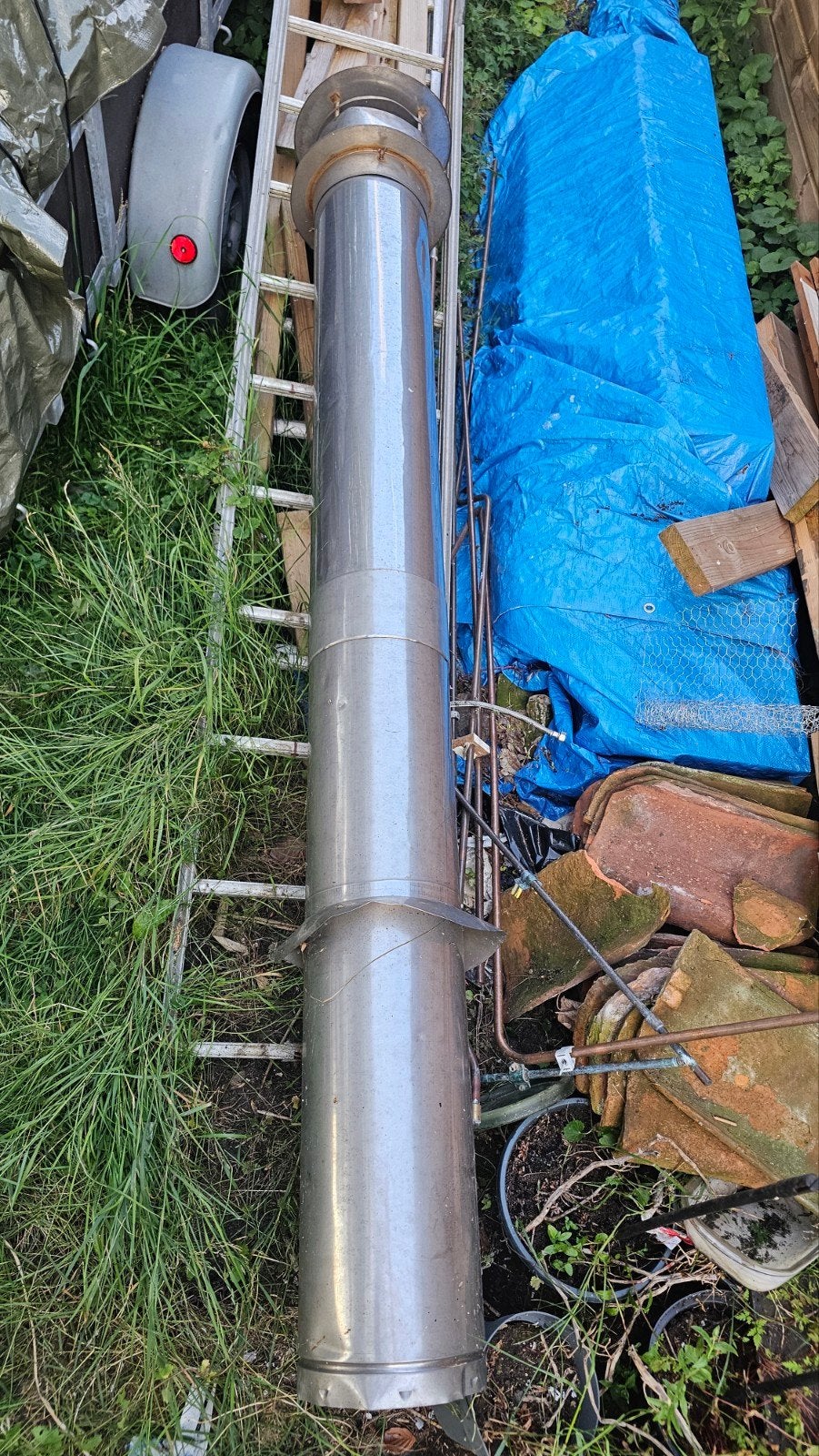 Dubbelwandige kachel pijp, rookgas afvoer, Ophalen, Rvs, Minder dan 2 meter, 80 mm of meer