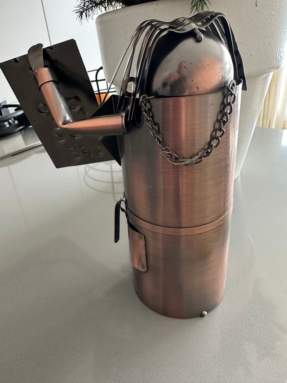 Unieke metalen kunstwerk: Leraar met aanwijsstok, Antiek en Kunst, Ophalen of Verzenden