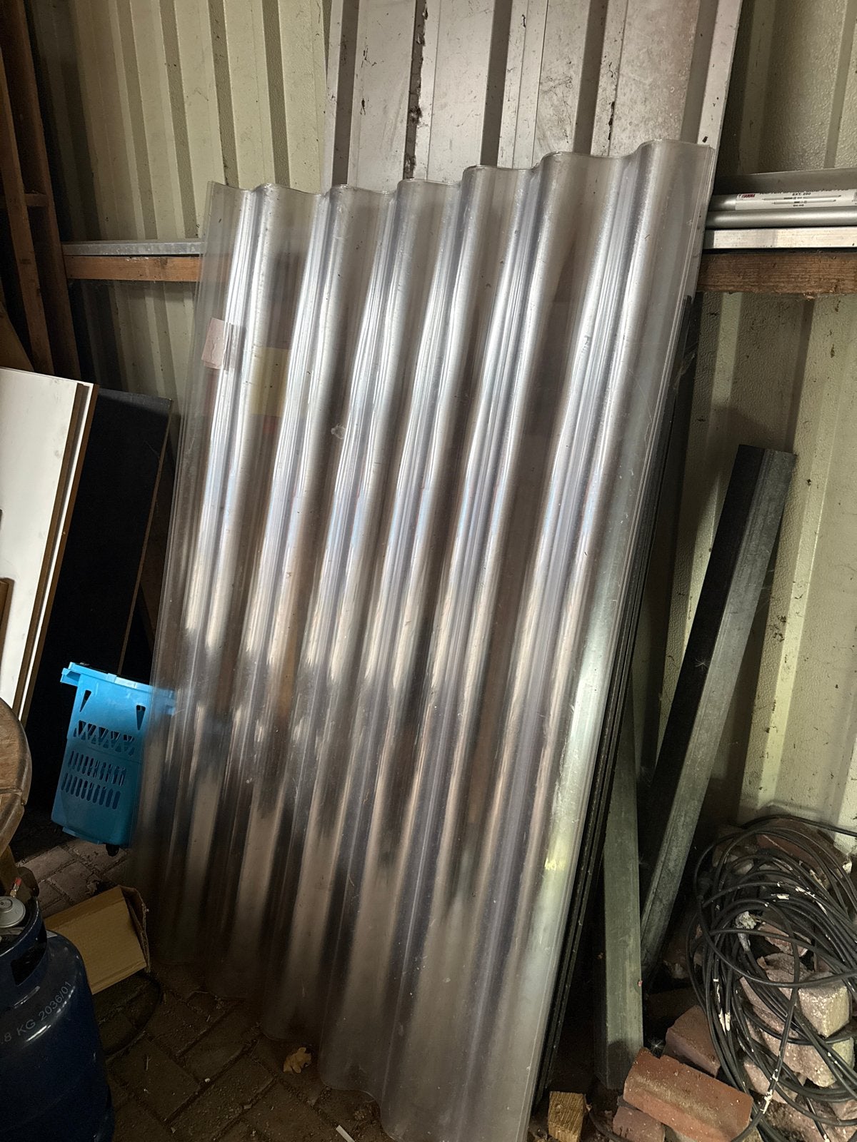 10 gloednieuwe golfplaten 185x110 cm, 5 hoog, Ophalen, Kunststof, Overige kleuren, Nieuw