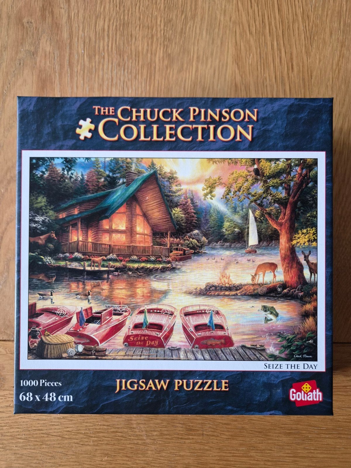 Chuck Pinson Collection legpuzzel - Seize the Day 1000 st., Ophalen of Verzenden, 500 t/m 1500 stukjes, Zo goed als nieuw, Legpuzzel