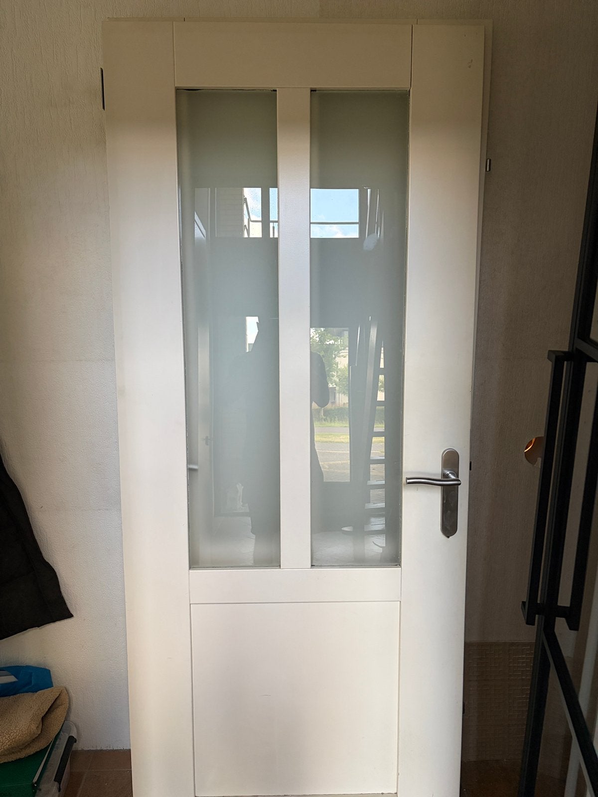 Binnendeur opdek, Doe-het-zelf en Verbouw, Deuren en Horren, Binnendeur, Ophalen of Verzenden, 200 tot 215 cm, Glas