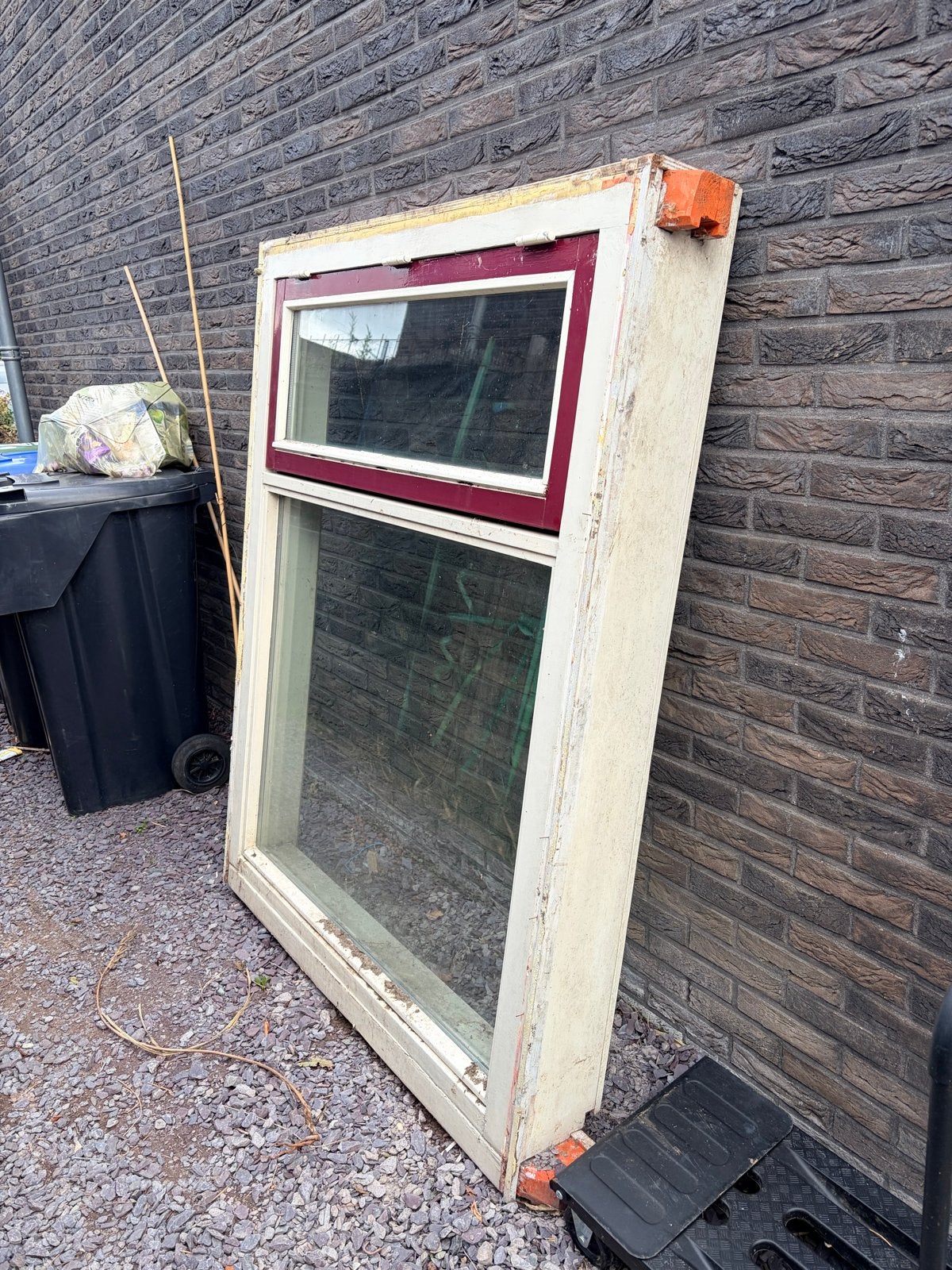 Gebruikt kozijn met dubbelglas, Ophalen, Gevelraam of Ruit, Gebruikt, 80 tot 120 cm