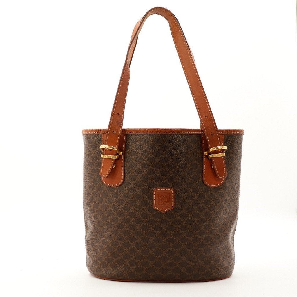 Celine Macadam Céline 24,5x25x13 cm bucket tas, Verzenden, Gebruikt, Zwart, Overige typen
