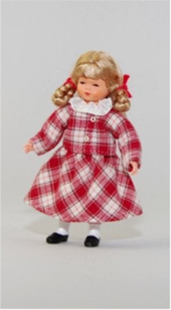 Caco popje poppenhuis 1:12 meisje modern 7cm, Poppenhuis, Länggass-Strasse 76 3012 Bern, Caco-doll@hogrefe.ch, Nieuw