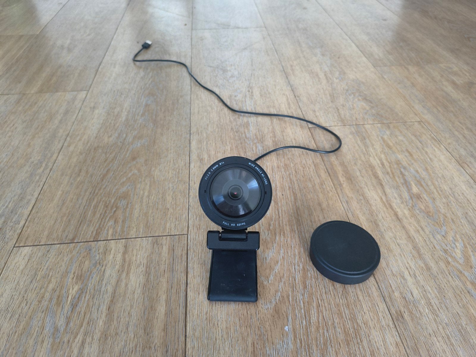 razer Webcam met USB-aansluiting en lensdop, Gebruikt, Onbekend, Ophalen of Verzenden, Monitorclip