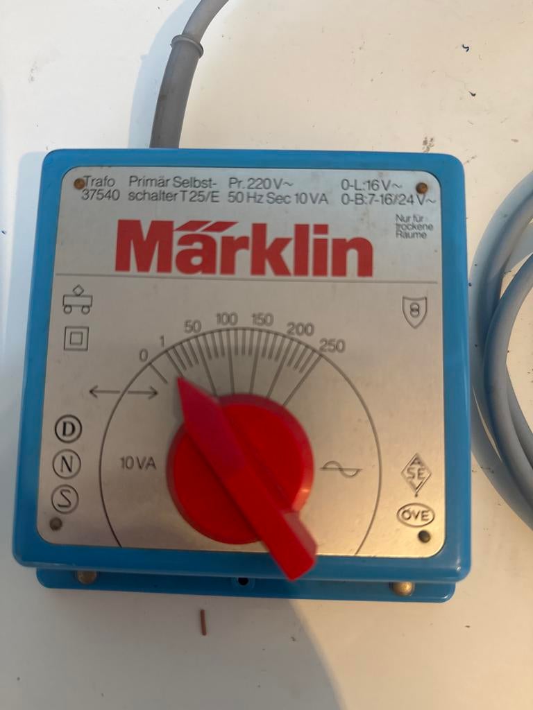 Märklin Transformator 37540 - Vintage Modelspoor Voeding, Hobby en Vrije tijd, Modeltreinen | H0, Gebruikt, Ophalen of Verzenden