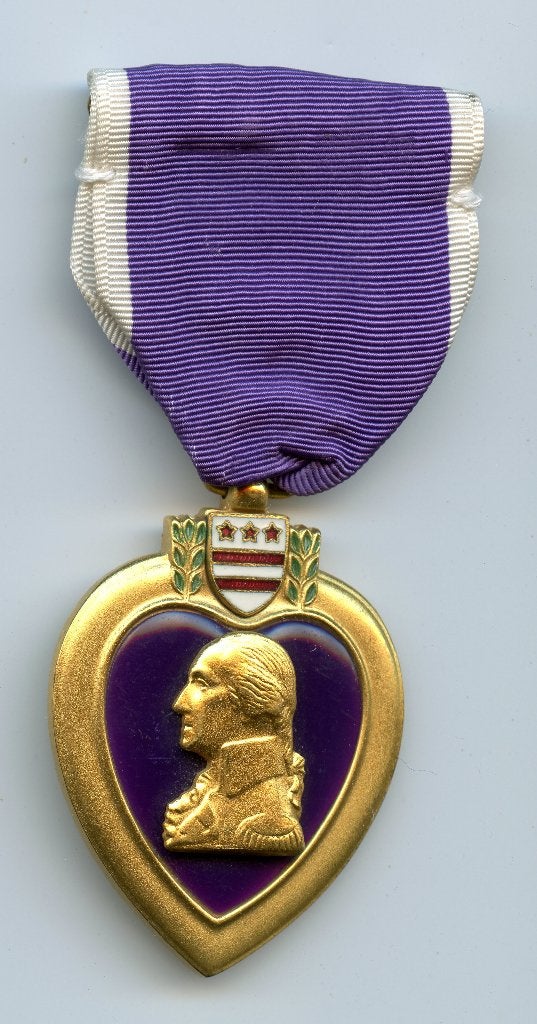 WO2 US Purple Heart Medal (slot brooch), Verzenden, Landmacht, Amerika, Lintje, Medaille of Wings