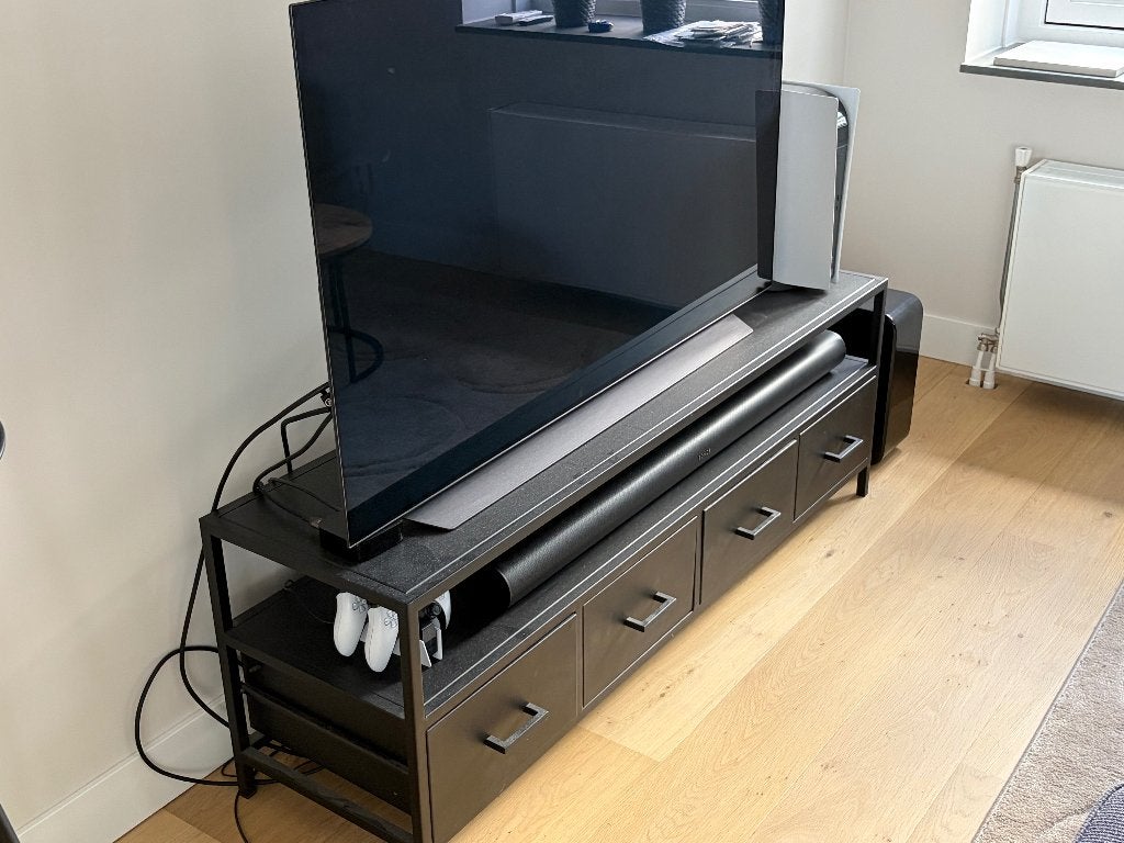 TV meubel (industrieel/metaal), Ophalen, Gebruikt, 100 tot 150 cm, Minder dan 100 cm