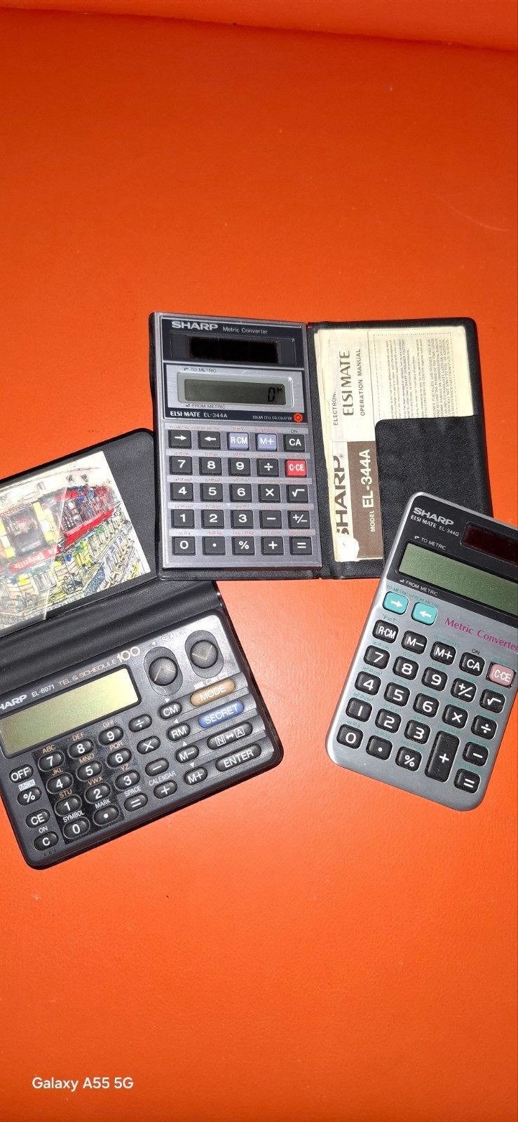 Drie vintage rekenmachine casio en sharp, Diversen, Rekenmachines, Ophalen of Verzenden