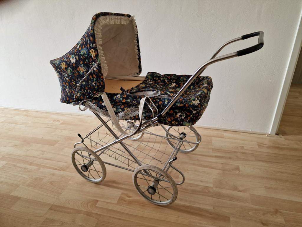 Vintage Kinderwagen met Bloemenprint - Gebruikt, Ophalen, Gebruikt, Kinderwagen, Overige merken