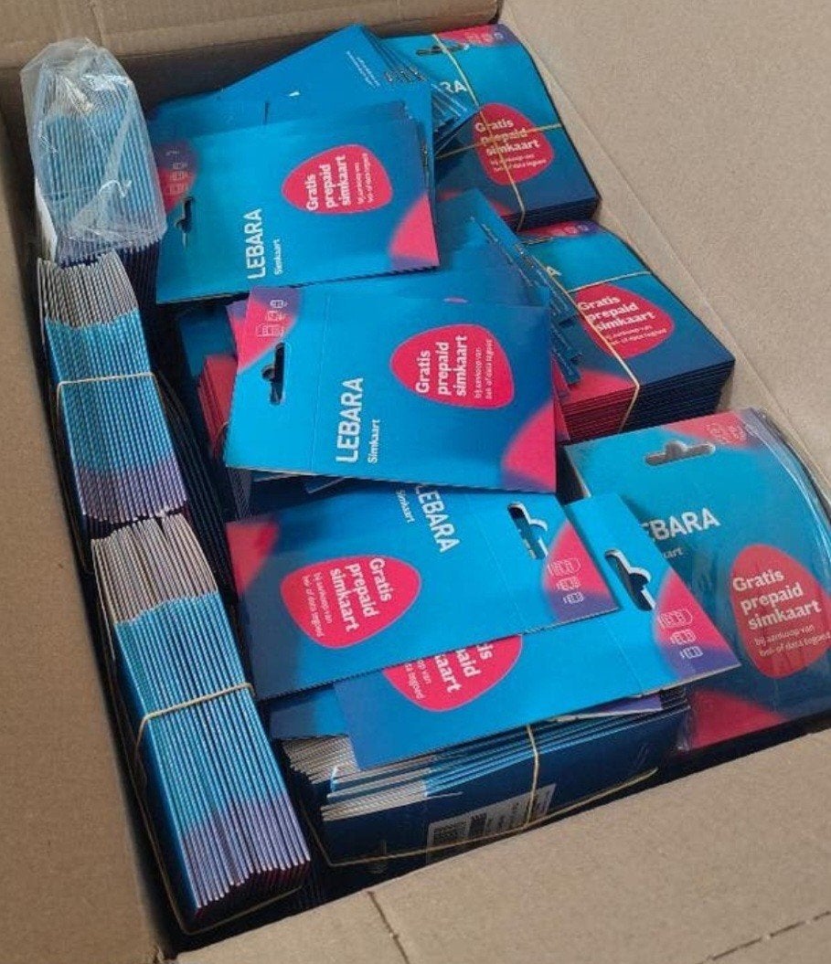 Lebara prepaid simkaart nummers 100 stuks, Verzenden, Nieuw, KPN, Simkaart