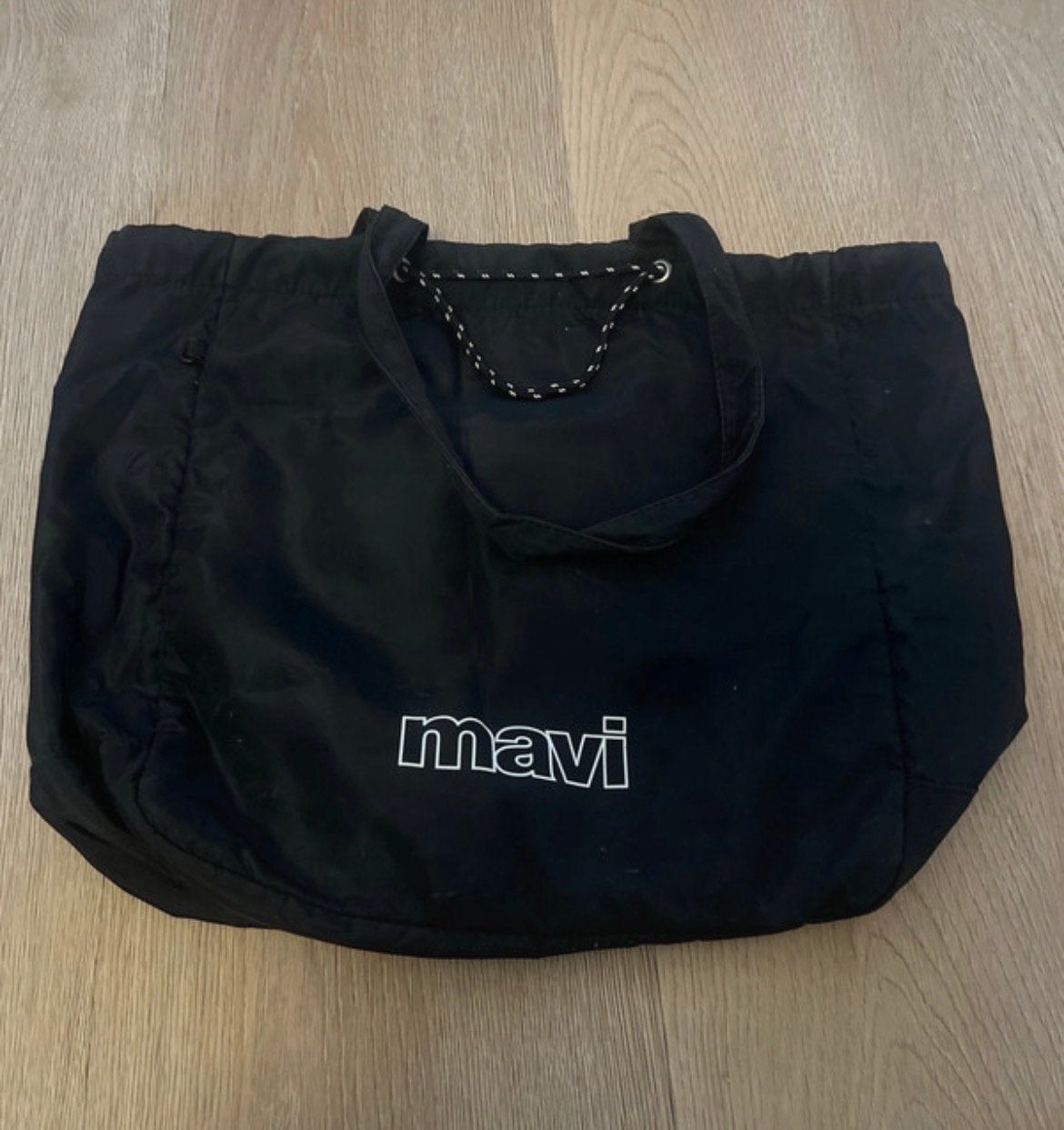 Mavi Shopper - Zwarte tas met trekkoord, Ophalen of Verzenden, Gebruikt, Zwart, Shopper