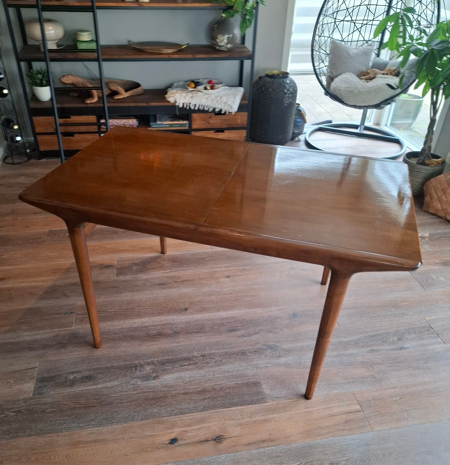 Deense Eettafel "Johannes Andersen" Design, Ophalen, Gebruikt, Teakhout, 50 tot 100 cm