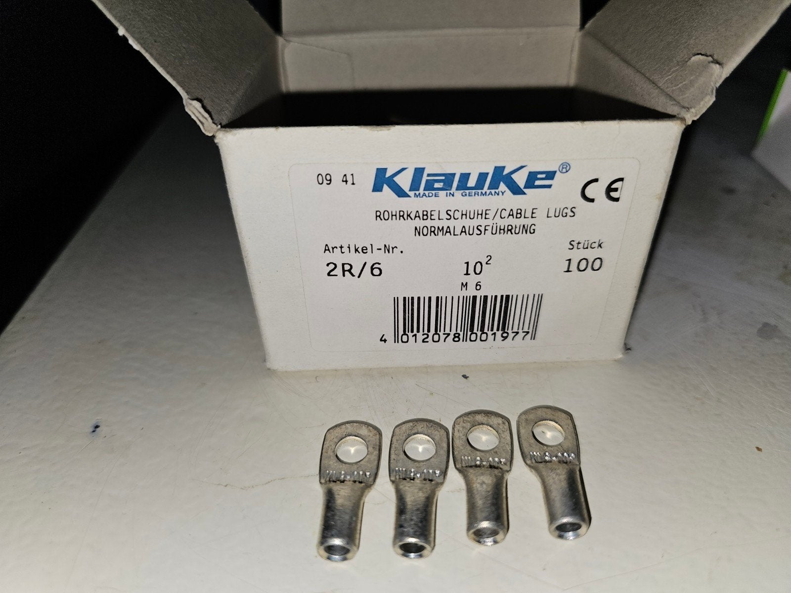 Kabelschoenen 10mm2 gat 6mm - 100 stuks (50% korting), Ophalen of Verzenden, Nieuw, Overige typen