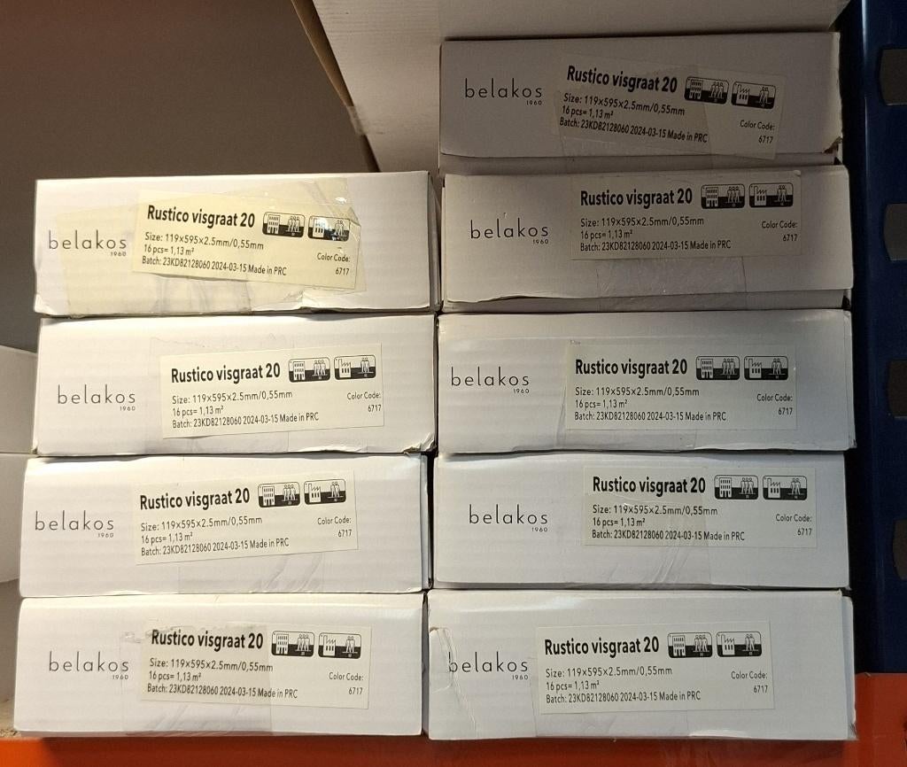 PVC Belakos Rustico visgraat 20, Ophalen, Overige typen, Nieuw, Bruin