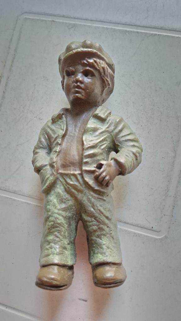 oud beeldje pietje bell gemerkt, Verzamelen, Ophalen of Verzenden, Gebruikt, Mens