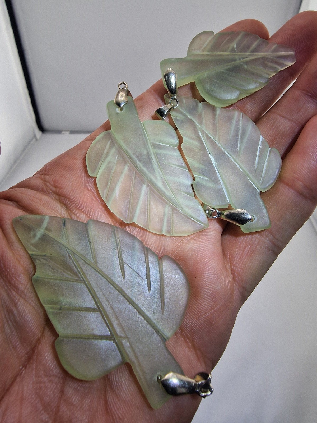 N139 Jade Blad Hangers - 4 stuks, Onbekend, Nieuw, Ophalen of Verzenden, Onbekend