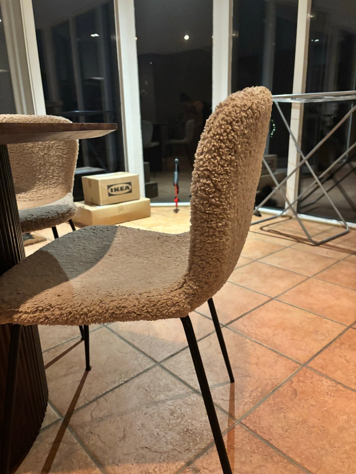 Set van 4 teddy eetkamerstoelen, Ophalen, Gebruikt, Overige kleuren, Vier