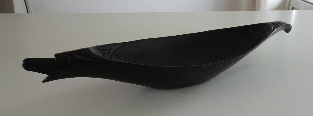 Vintage Exotische Schaal van Hout uit Bali, Indonesië, Antiek en Kunst, Ophalen