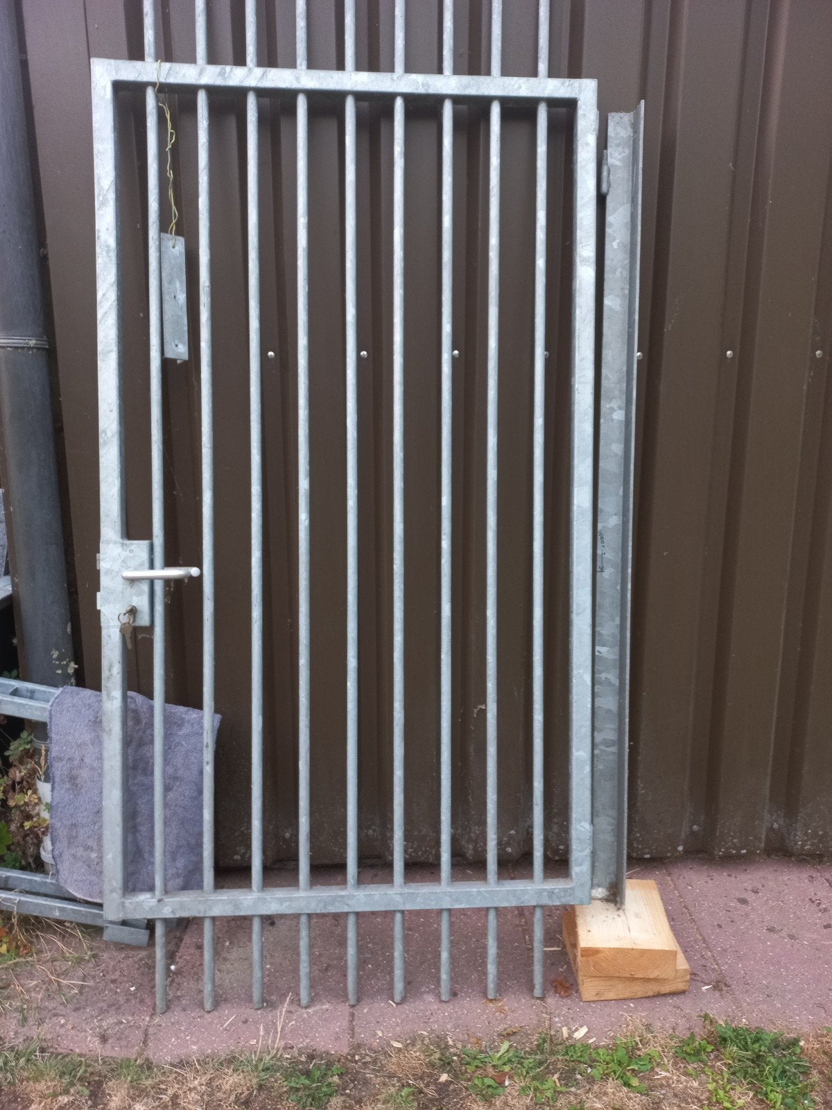 spijlen hekwerk gegalvaniseerd, Tuin en Terras, Tuinhekken en Hekwerk, Ophalen, Zo goed als nieuw, IJzer, Spijlenhekwerk