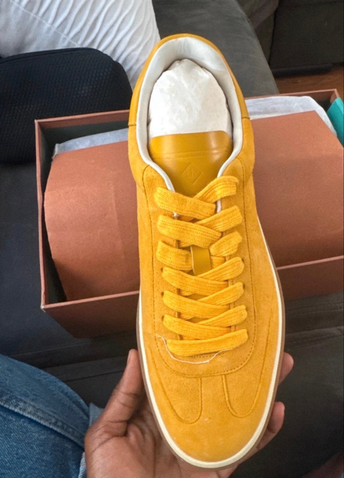 Loro Piana Tennis Walk Sneakers Geel - Maat 44, Overige kleuren, Nieuw, Ophalen of Verzenden, Sneakers of Gympen