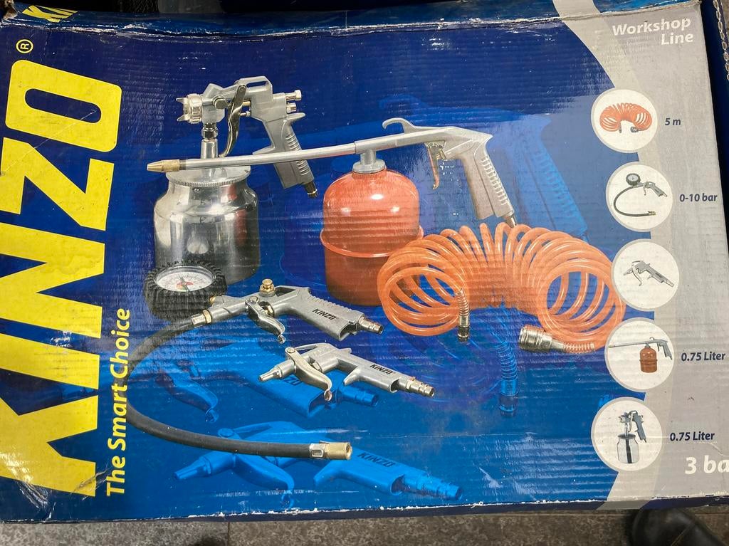 Kinzo lucht gereedschap set, Ophalen of Verzenden, Zo goed als nieuw