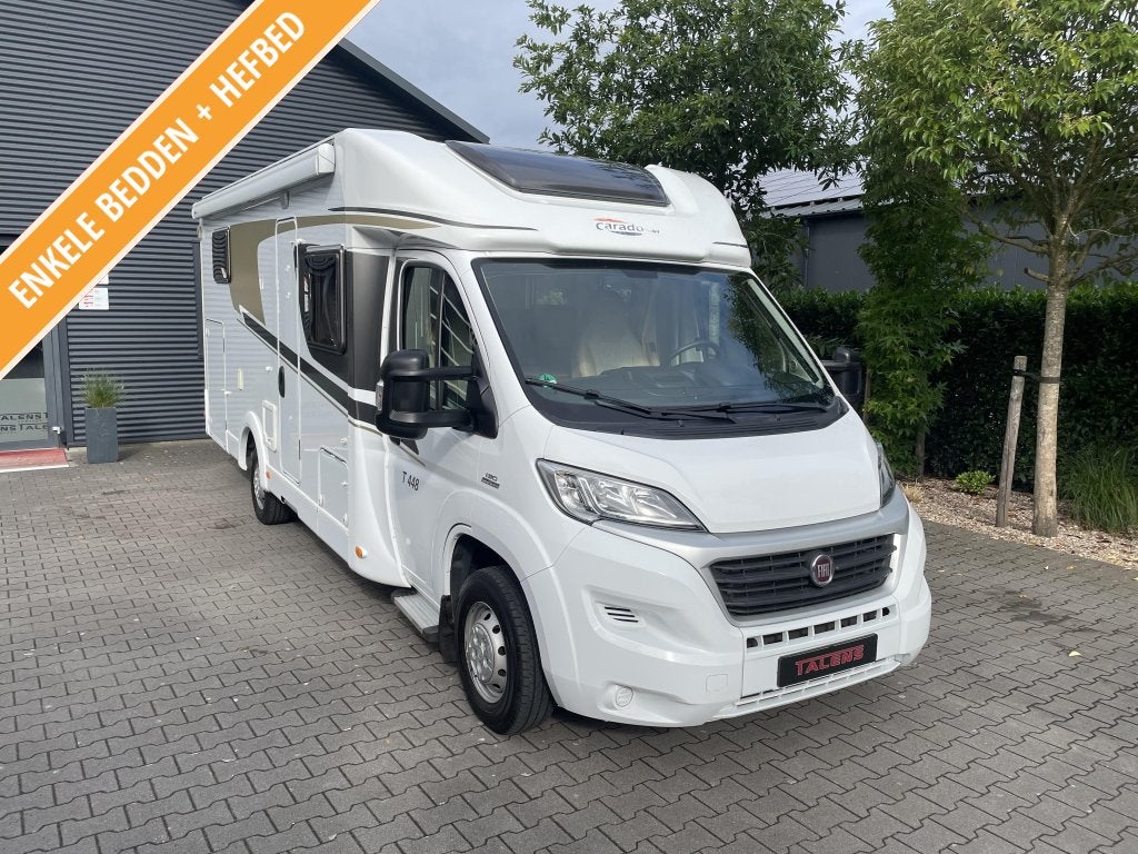 Carado T 448 XL LENGTE BEDDEN + HEFBED, Caravans en Kamperen, Chemisch toilet, Ringverwarming, Koelkast, Bedrijf