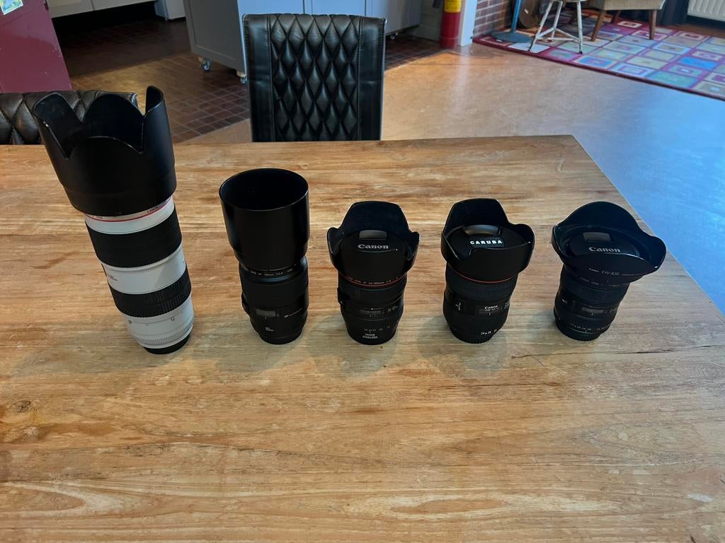 Canon Fotokenzen 24-70mm 70-200mm 17-40mm 24-105mm 100macro, Audio, Tv en Foto, Fotografie | Lenzen en Objectieven, Ophalen of Verzenden