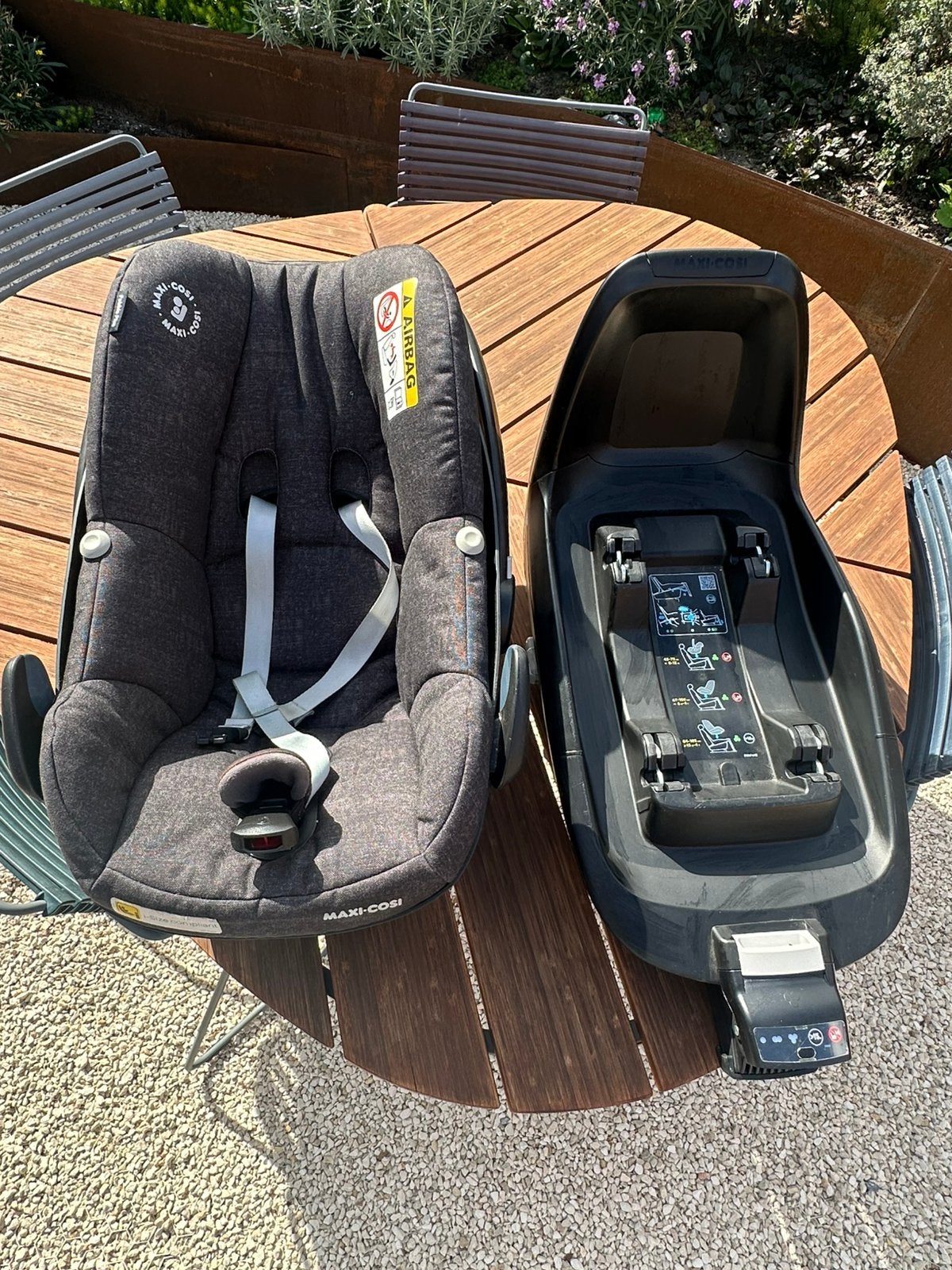 Maxi-Cosi Pebble autostoel met 2wayFix base, Ophalen, Autogordel of Isofix, Gebruikt, Zijbescherming