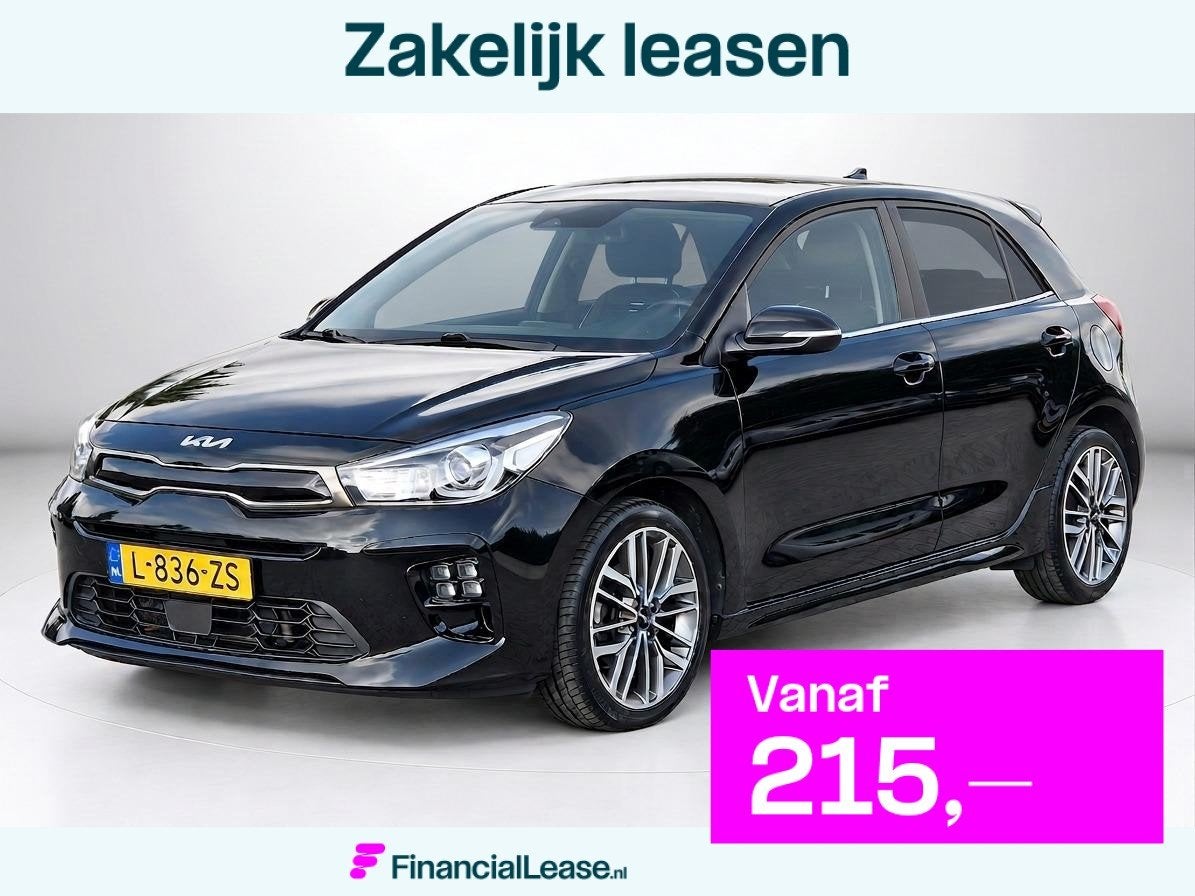 Kia Rio 1.0 T-GDi MHEV GT-Line STUUR/STOEL VERW. CARPLAY, Voorwielaandrijving, Gebruikt, Euro 6, Leder en Stof