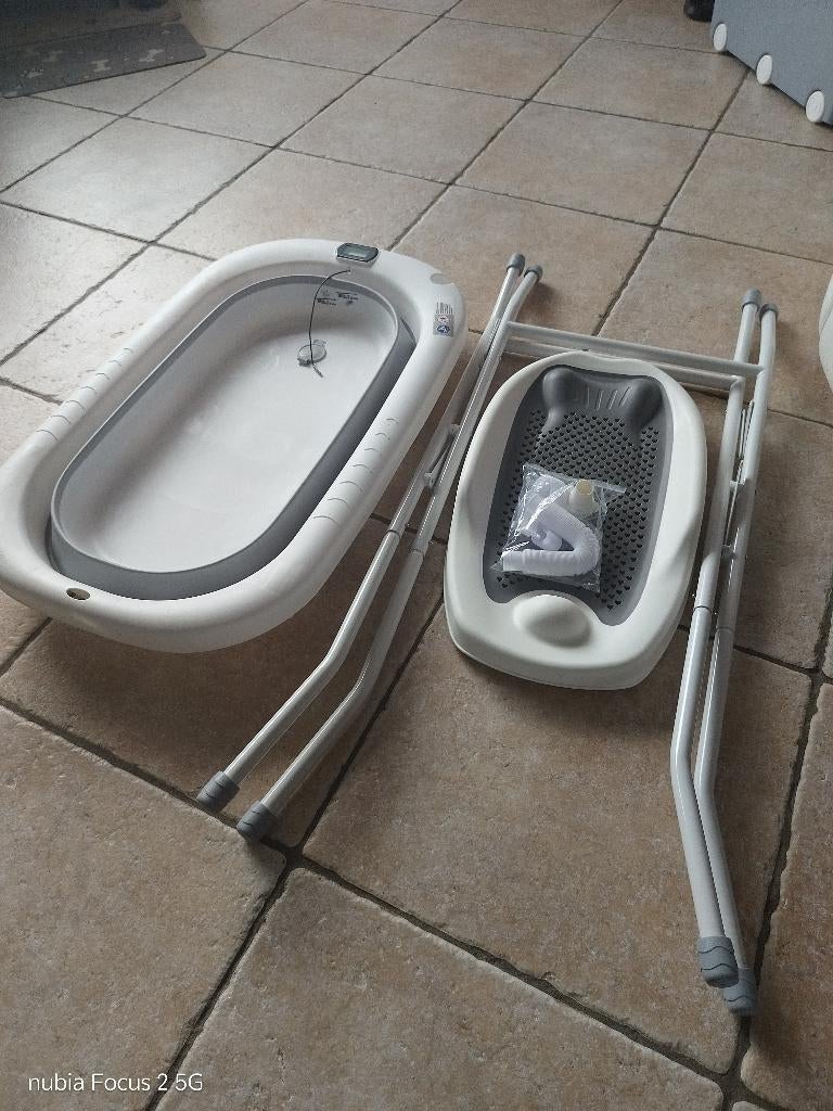 Babybadje met thermometer, Ophalen of Verzenden, Gebruikt, Badje, Overige merken