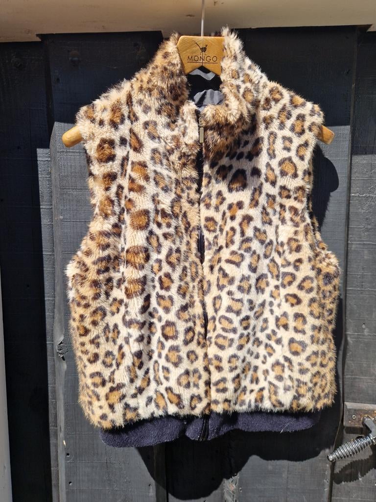BODYWARMER MAAT 44 PANTERPRINT PLUCHE, Ophalen of Verzenden, Zo goed als nieuw, Maat 42/44 (L), Bruin
