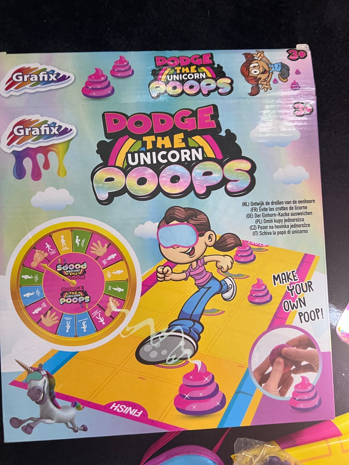 Dodge the Unicorn Poops Bordspel, Drie of vier spelers, Ophalen of Verzenden, Gebruikt