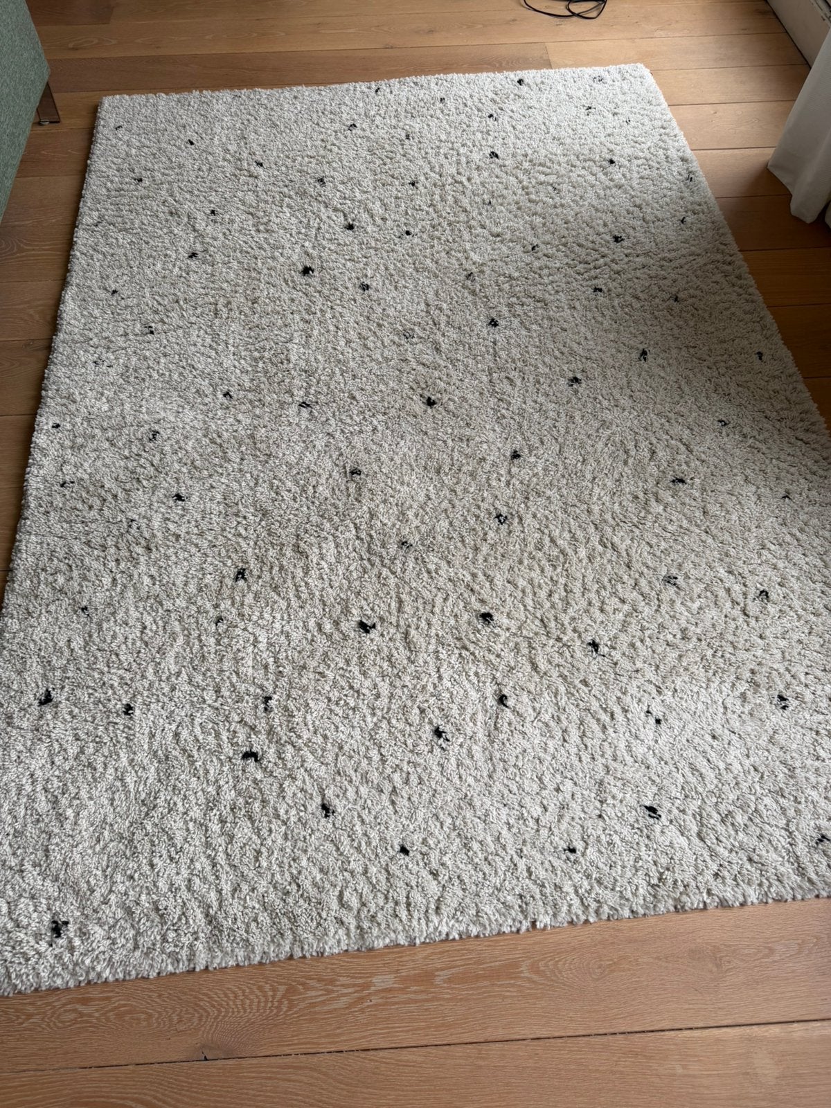 Vloerkleed Dots wit, Ophalen, Wit, 150 tot 200 cm, 200 cm of meer