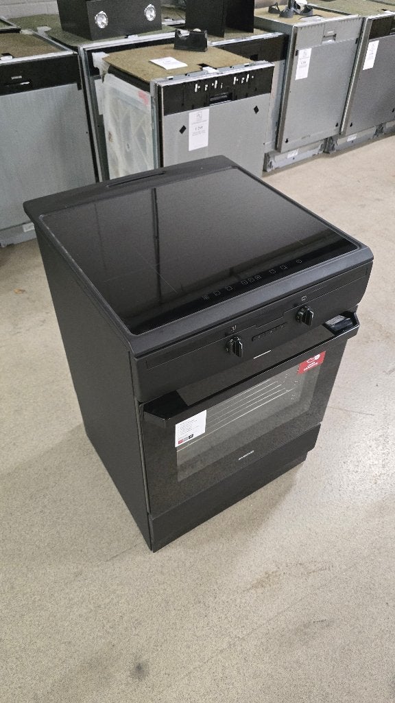 Inductie fornuis inventum VFI6042zwa //ZWART// ACTIE/ACTIE//, Ophalen, Hete lucht, Nieuw, 4 kookzones