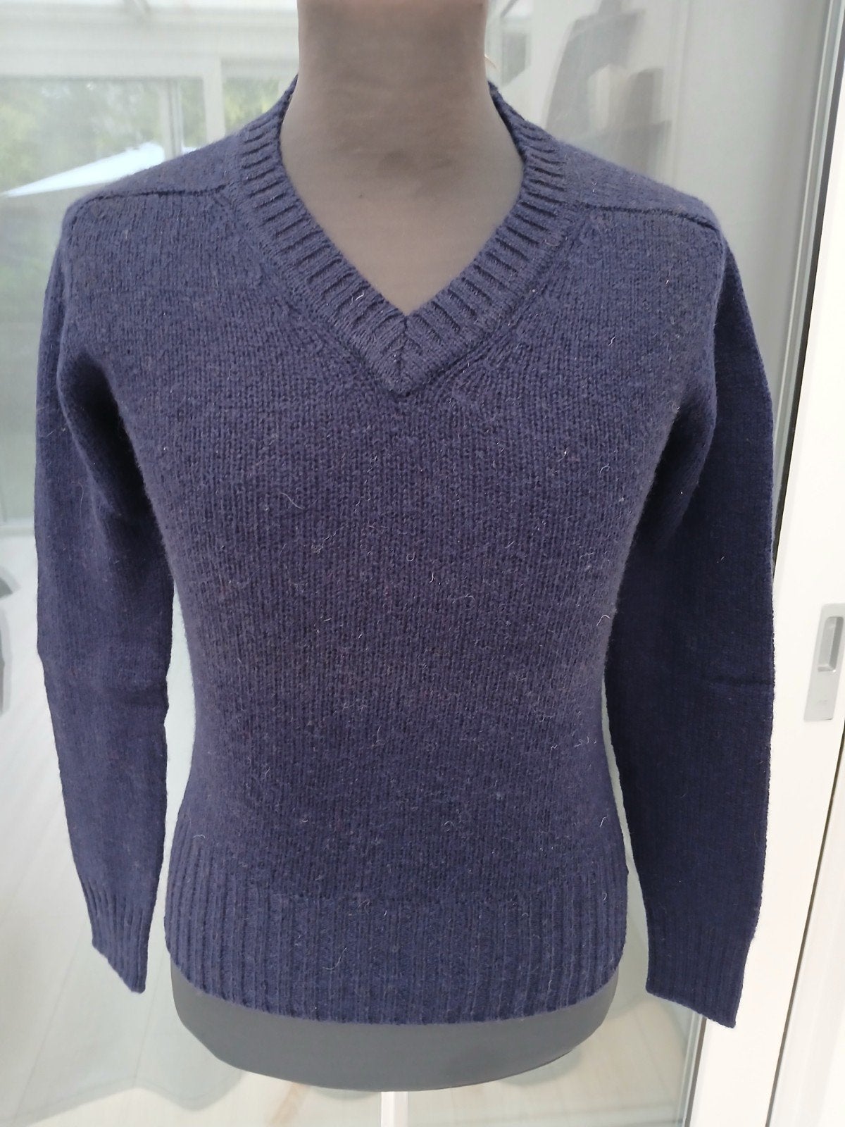 Nieuwe Blauwe Wollen Trui Maat XS/S - Shetland Wol, Blauw, Shetland Wool, Nieuw, Ophalen of Verzenden
