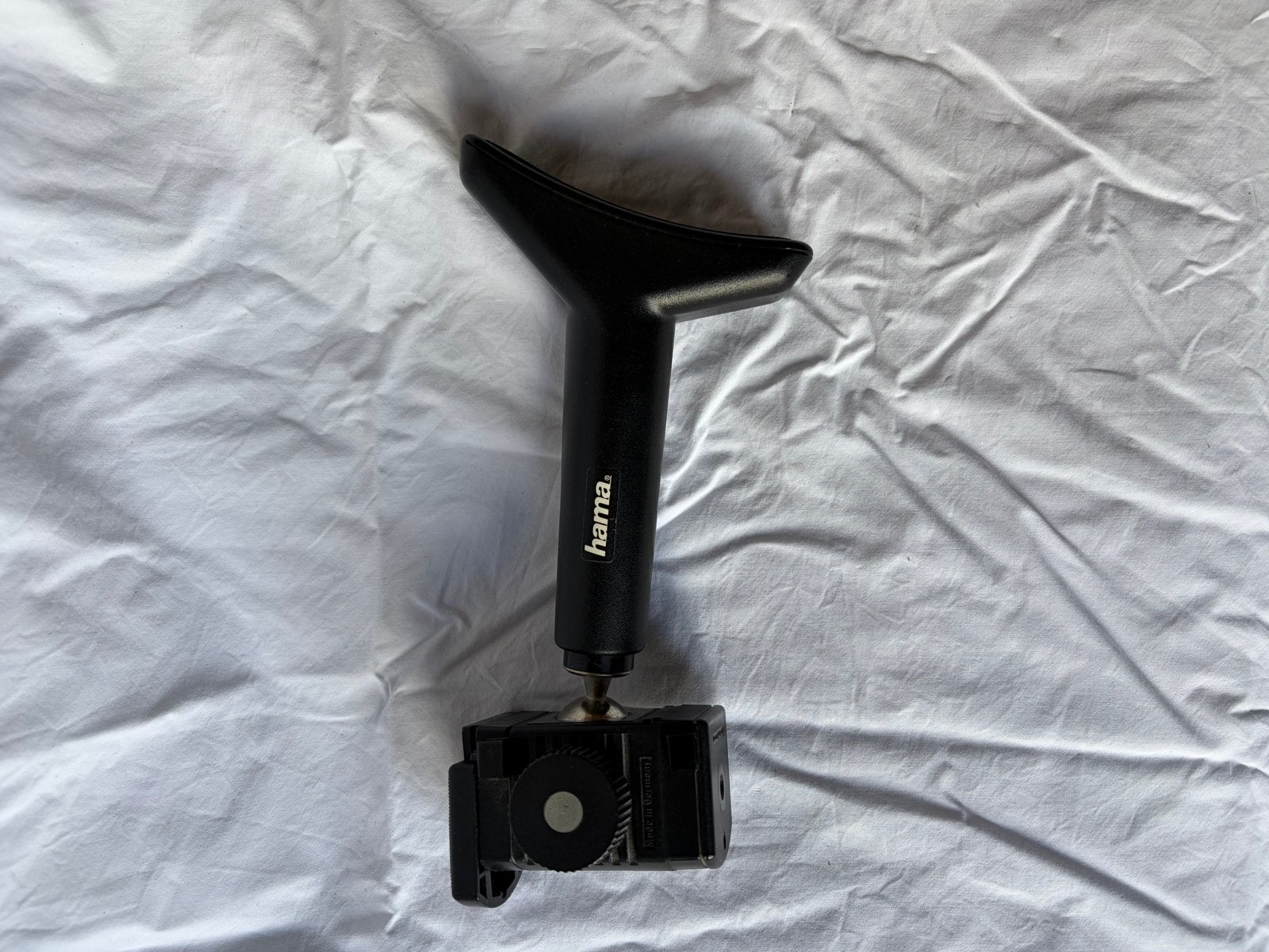 Hama handgreep met balhoofd en snelkoppelingsplaat, Audio, Tv en Foto, Fotografie | Statieven en Balhoofden, Gebruikt, 125 cm of minder