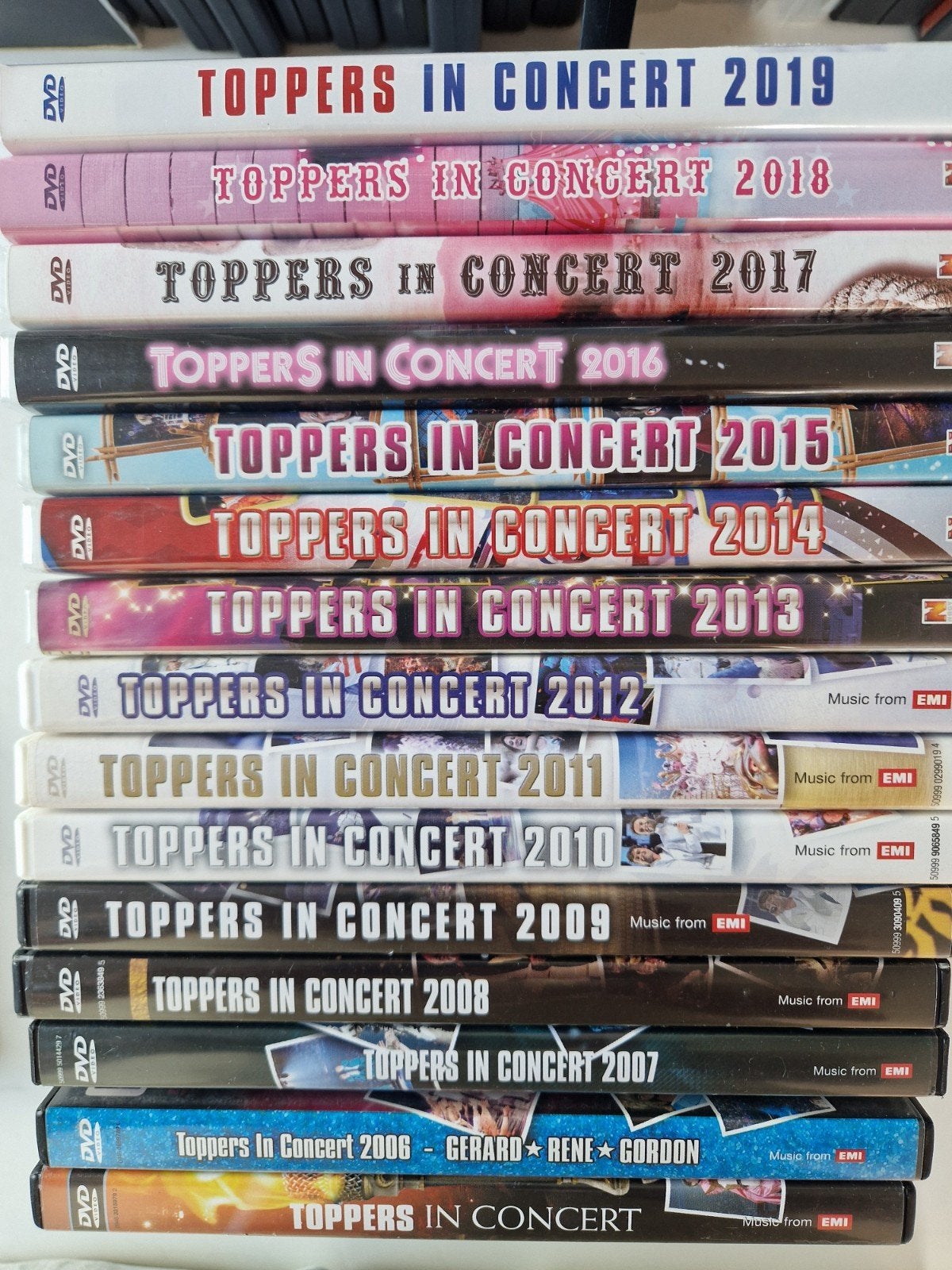 Toppers in Concert DVD Collectie (2006-2019) plus extra, Gebruikt, Alle leeftijden, Concert, Inclusief doosje