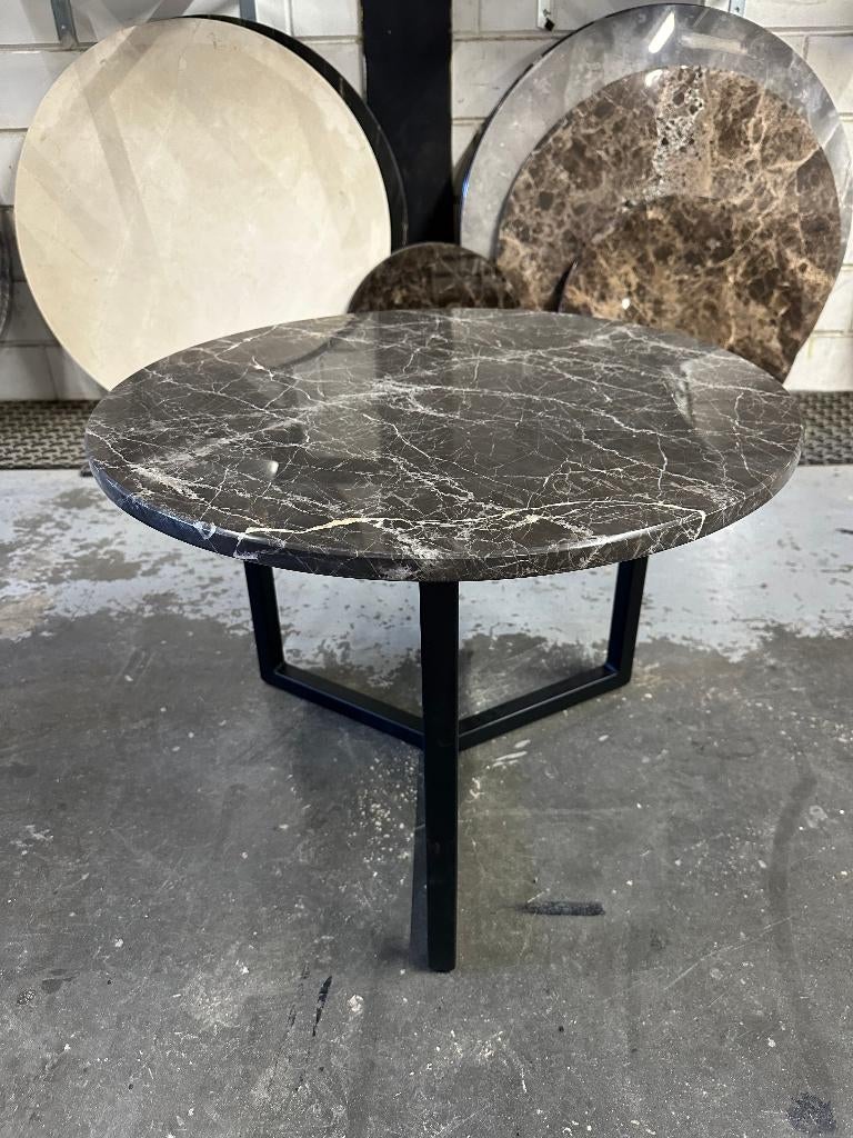 OPRMUIMING UITVERKOOP | diverse marmeren salontafels, Ophalen, 50 tot 100 cm, Rond, 50 tot 100 cm